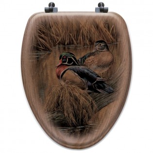 Wood duck Toilet Seat-Elongated