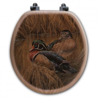 Wood Duck Toilet Seat-Round