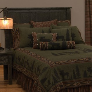 Twin Pine Moose Coverlet