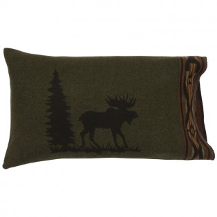 Pine Moose Standard Pillow Sham