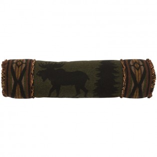 Pine Moose Neckroll Pillow