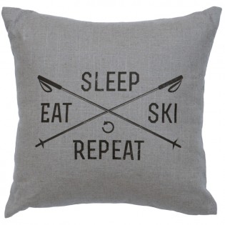 Eat, Sleep, Ski Pillow