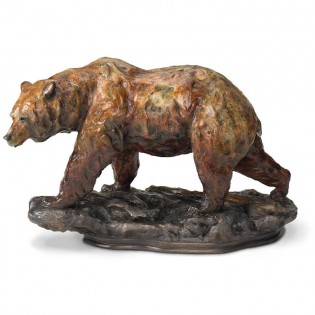 One Step Grizzly Bear Sculpture