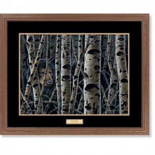 Inconspicuous â€“ Black Bear Framed Art Print