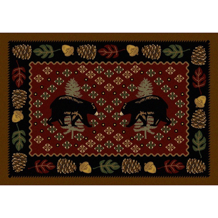 Patchwork Bear Rugs - Red