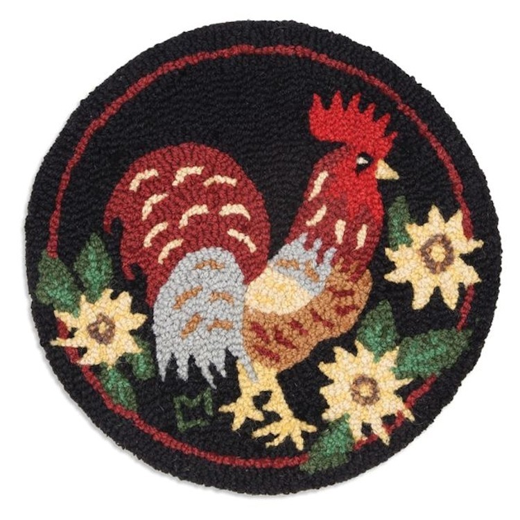 Chanticleer Rooster Chair Pad Set Of 4, Rooster Chair Pad