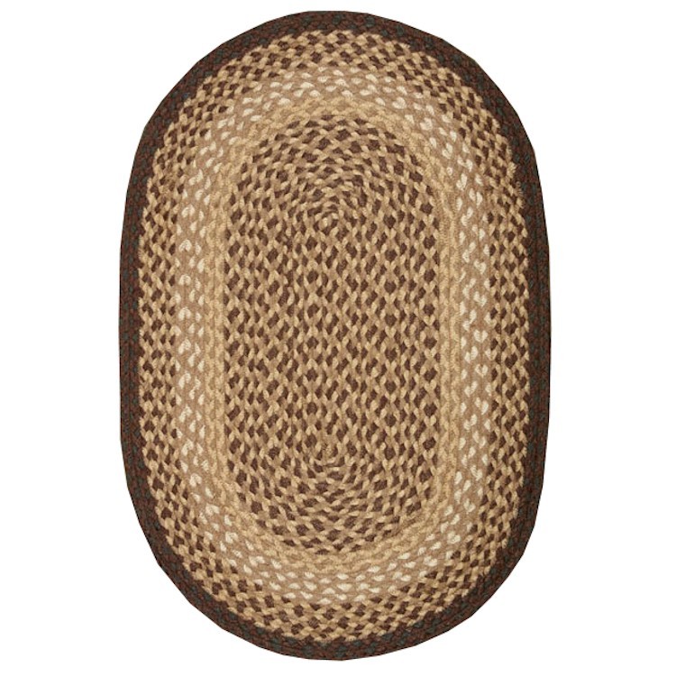Chocolate Braided Jute Oval Rug5x8