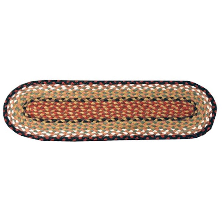 Burgundy/Mustard Braided Stair Treads