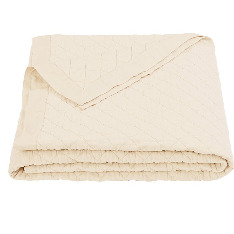 Cream Quilted Linen QuiltKing