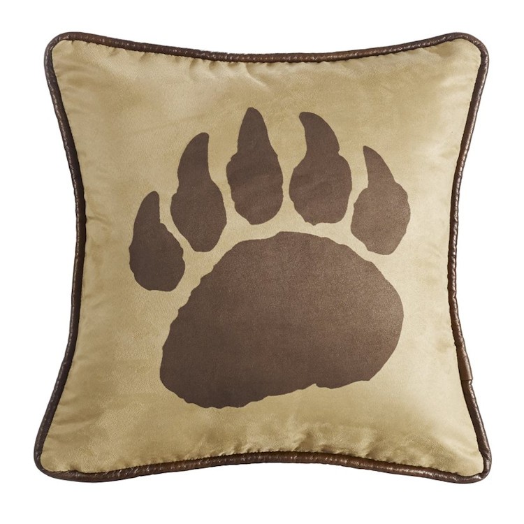 paw print pillow