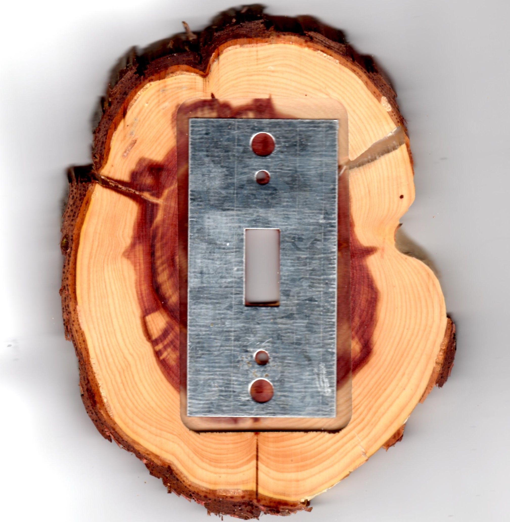 Cross Cut Wooden Switch Plates