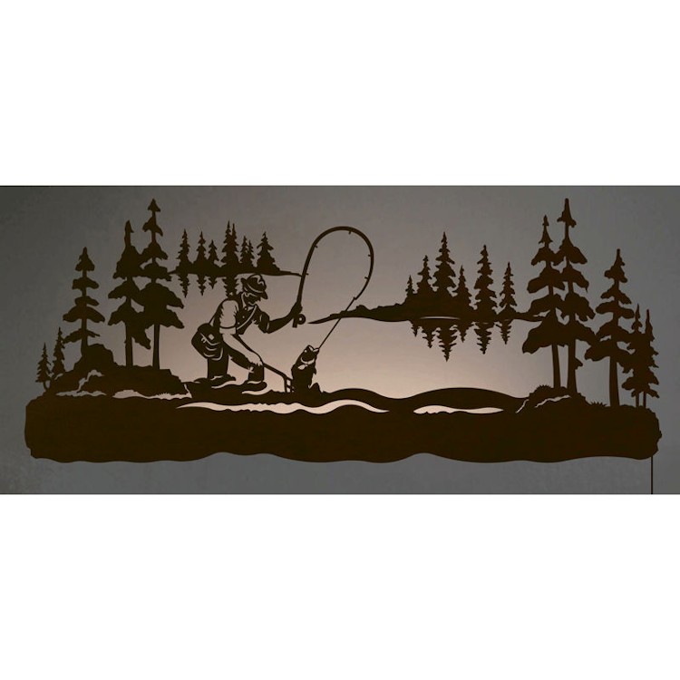 42 Fly Fishing Back Lit Wall Art