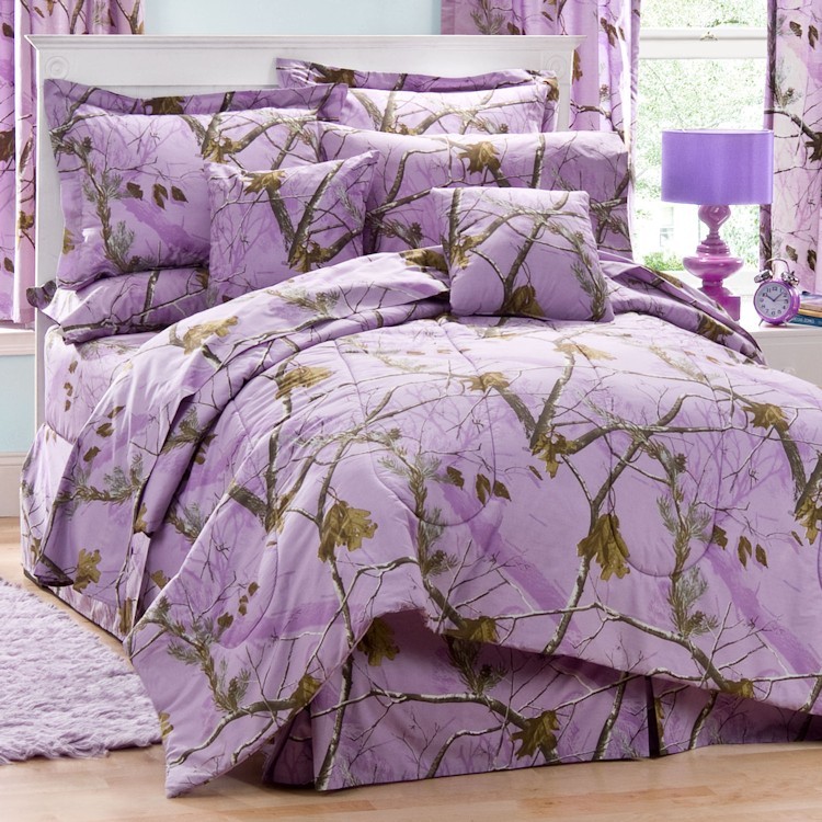 Lavender Camo Bedding, Gray Camo Bedding Queen
