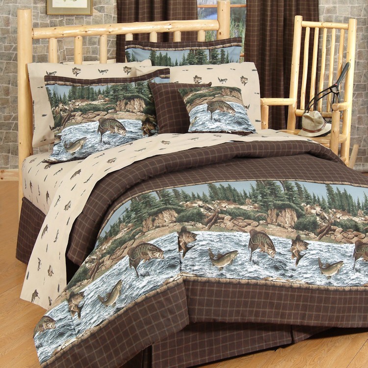 River Fishing Comforter Set-Queen -DISCONTINUED