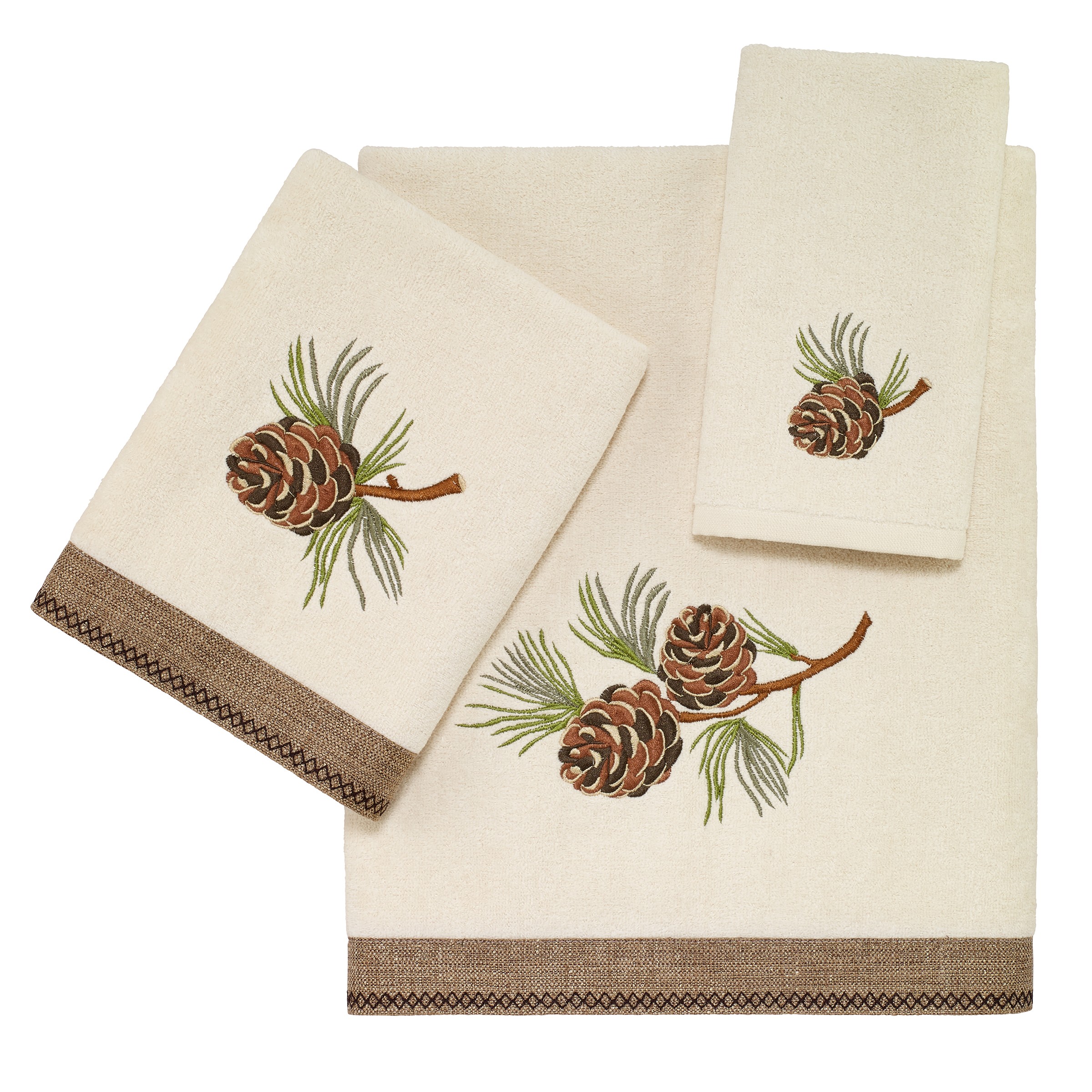 Pine Creek Pine Cone Towel Set 3