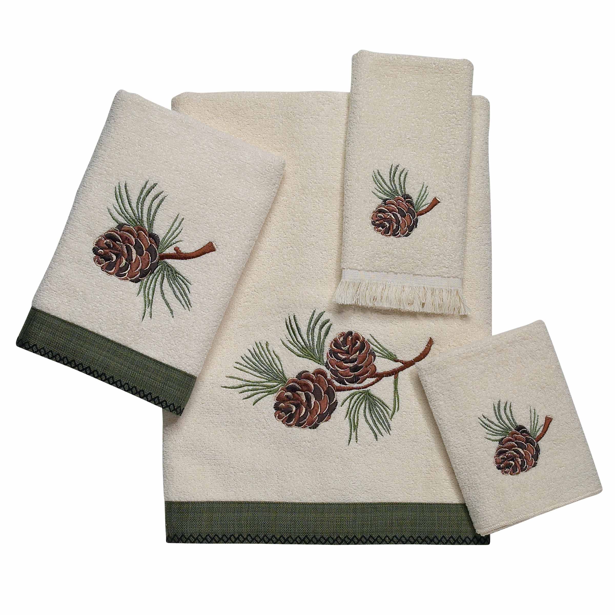 Pine Creek Pine Cone Bath Towels