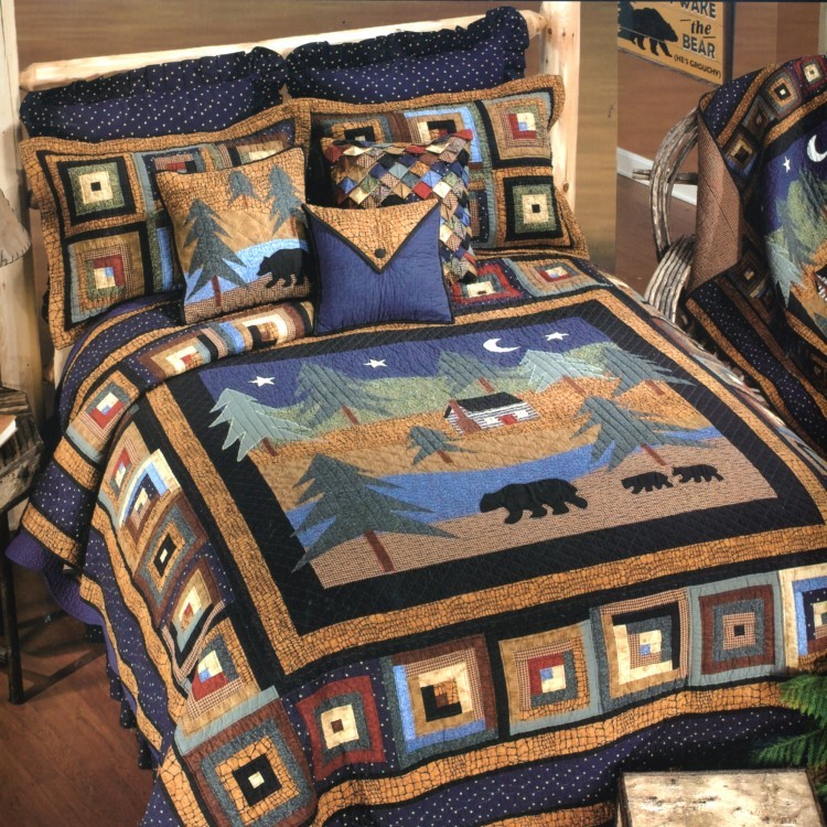 Midnight Bear Twin Bed Set