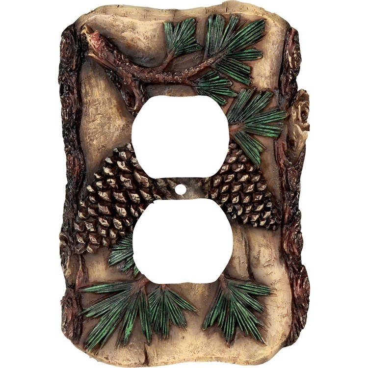 Cabin Pinecone Switch Plates