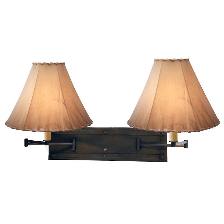 double swing arm wall light