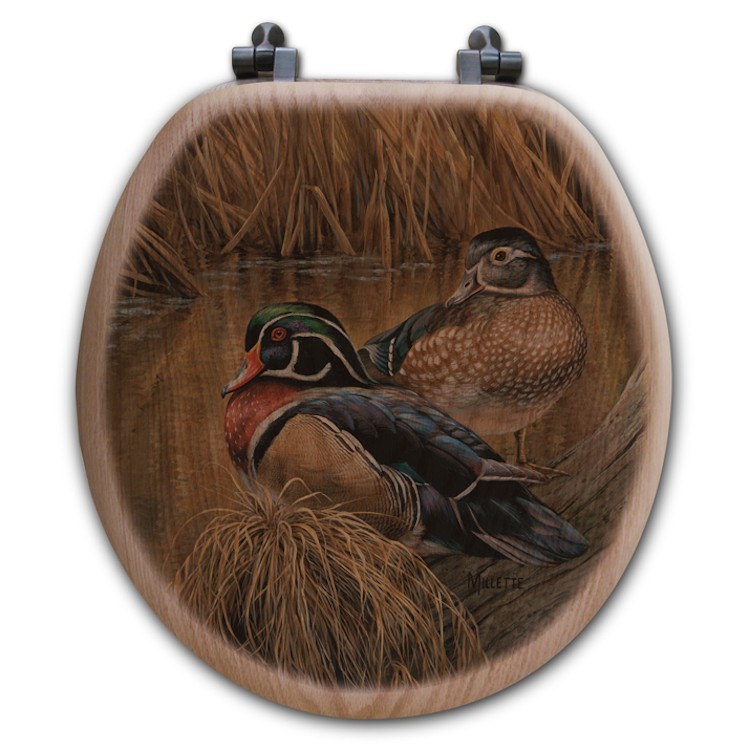 Wood Duck Toilet SeatRound