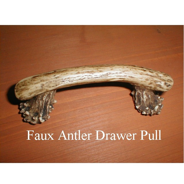 Faux Antler Drawer Pull