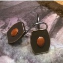 Faux Leather Gem Stone Western Shower Hooks