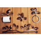 Silhouette Pine Cone Towel Bar and Bathroom Accessories