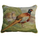 Pheasants in Field Pillow