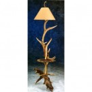 Elk & Moose Floor Lamp with Shelf