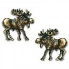 Antique Brass Walking Moose Cabinet Hardware