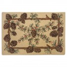 Needles and Cones Pine Cone Scatter Rug