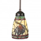 Stained Glass Pinecone Pendant Light