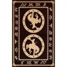 Brown Double Up Cowboy Area Rugs