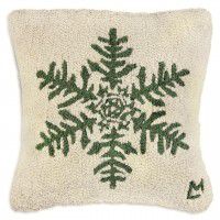 Green Flake 18" Wool Pillow