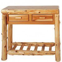 Log Sofa table with 2 drawers