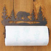 Silhouette Bear Paper Towel Holder