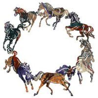 Circle of Horses Metal Wall Art  -DISCONTINUED