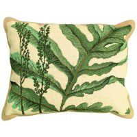 Wide Leaf Fern Pillow