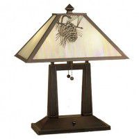 Oblong Pine Cone Desk Lamp