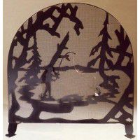 Fly Fisherman Fireplace Screen