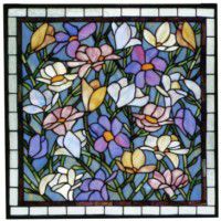 Magnolias Stained Glass Window