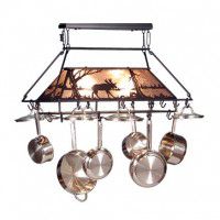 Lighted Moose Pot Rack