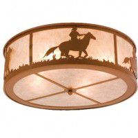 Cowboy Flush Mount Ceiling Light