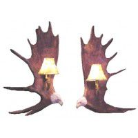 Moose Antler Eagle Sconces