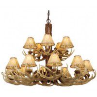 15 Light Lodge Antler Grand Chandelier