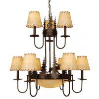 Yellowstone 2 Tier Moose Chandelier