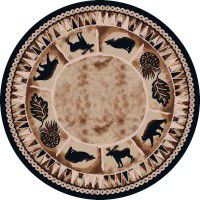 Northern Wildlife Round Rug