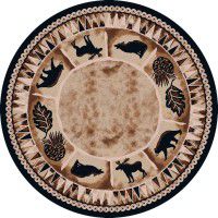 Northern Wildlife Round Rug