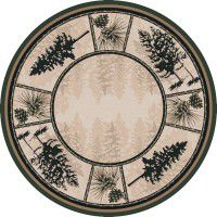 Stoic Pines Round Rug