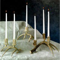 One Antler Candle Holders